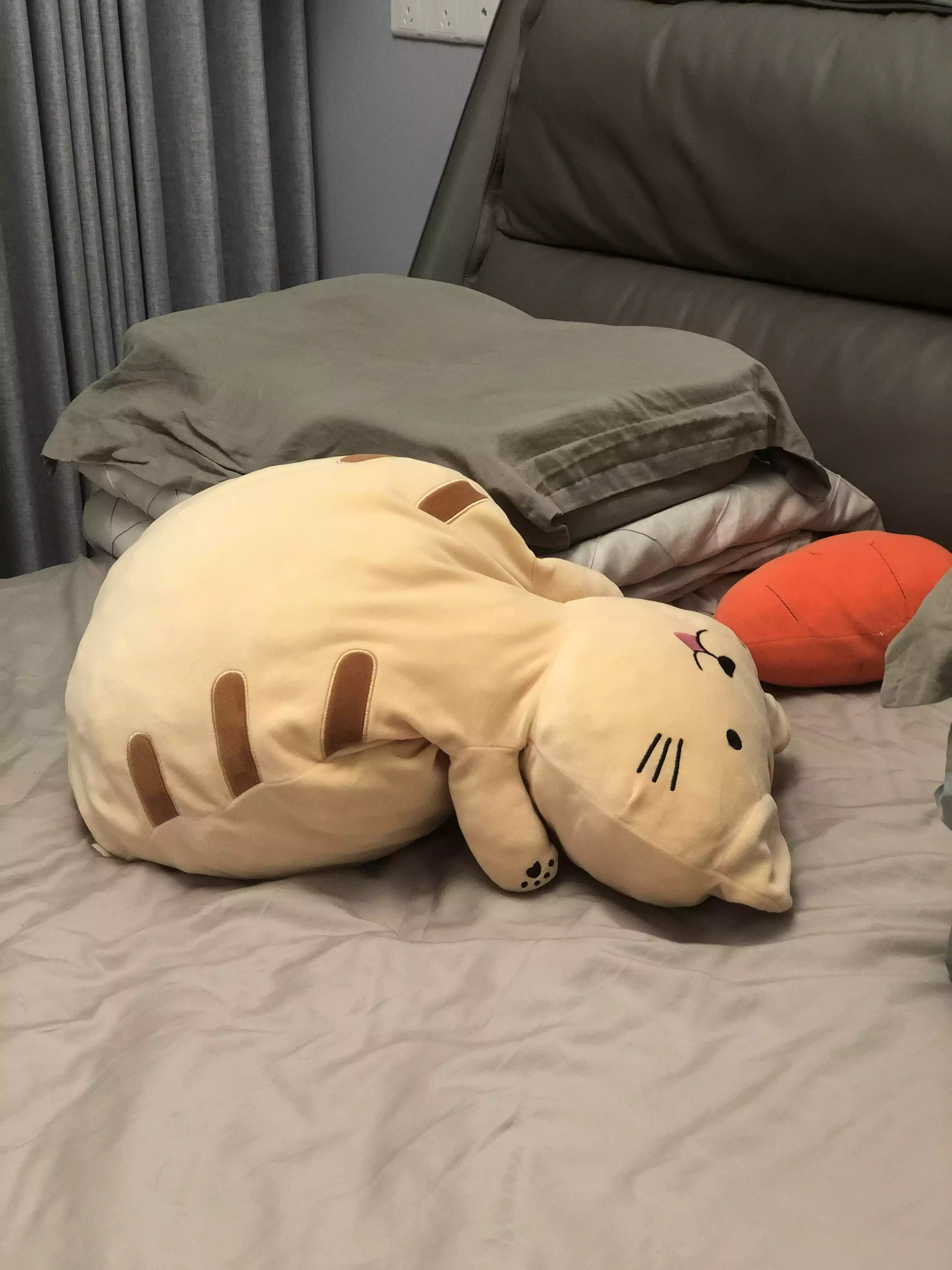 Gato de peluche en contexto